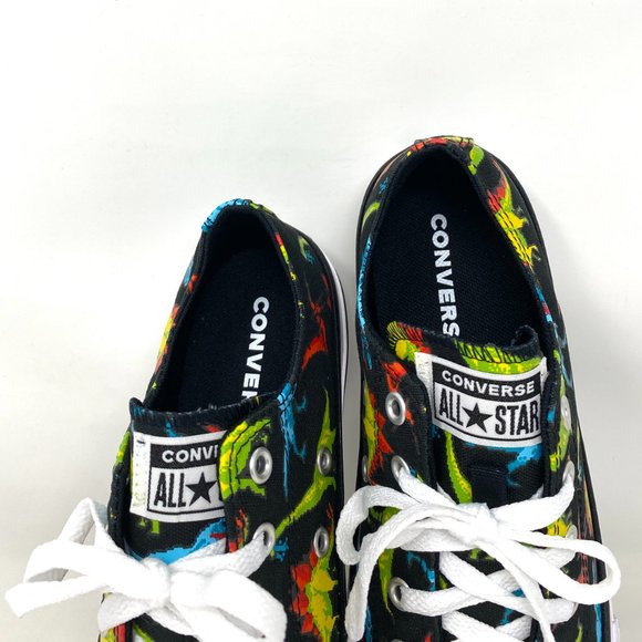 💖MEGA SALE💖Converse Ctas OX Black Bleached Cyan Shoes Junior Canvas 670350C - Picture 8 of 10